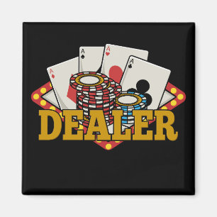 Casino Poker Dealer Magnet