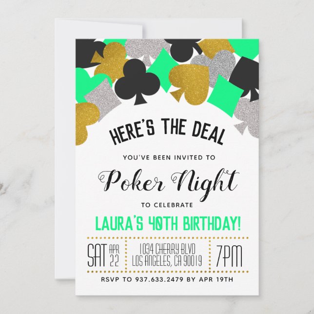 Casino Poker Invitation (Front)