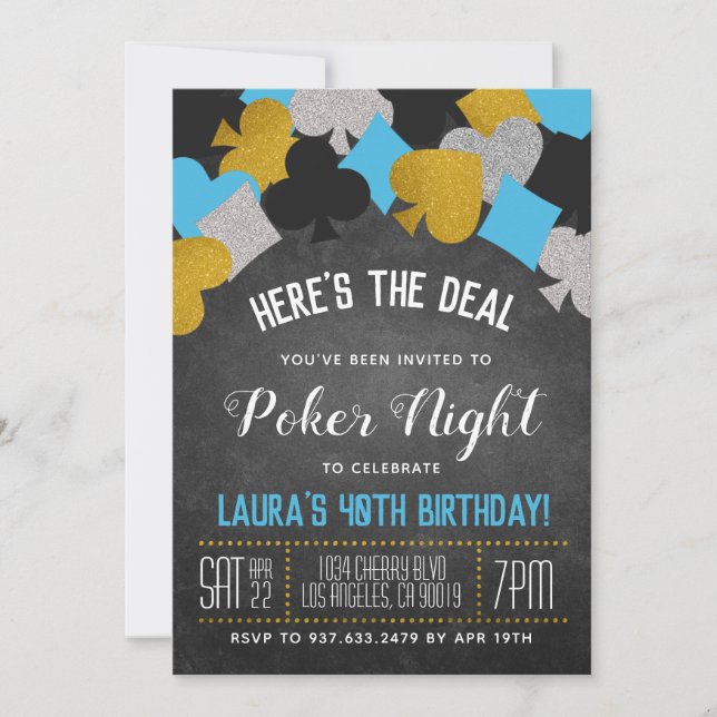Casino Poker Invitation (Front)