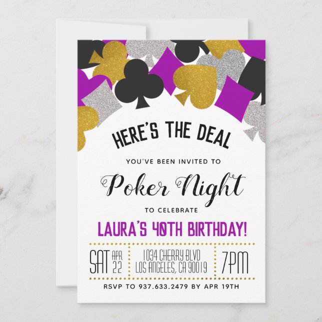 Casino Poker Invitation (Front)