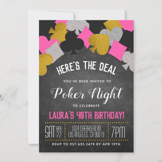 Casino Poker Invitation (Front)