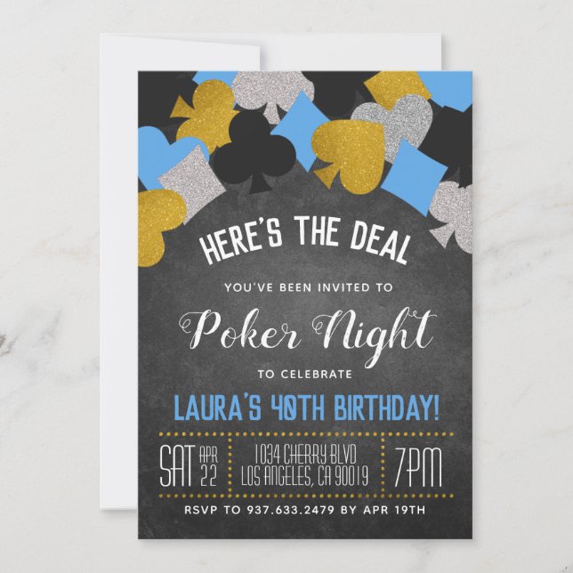 Casino Poker Invitation (Front)