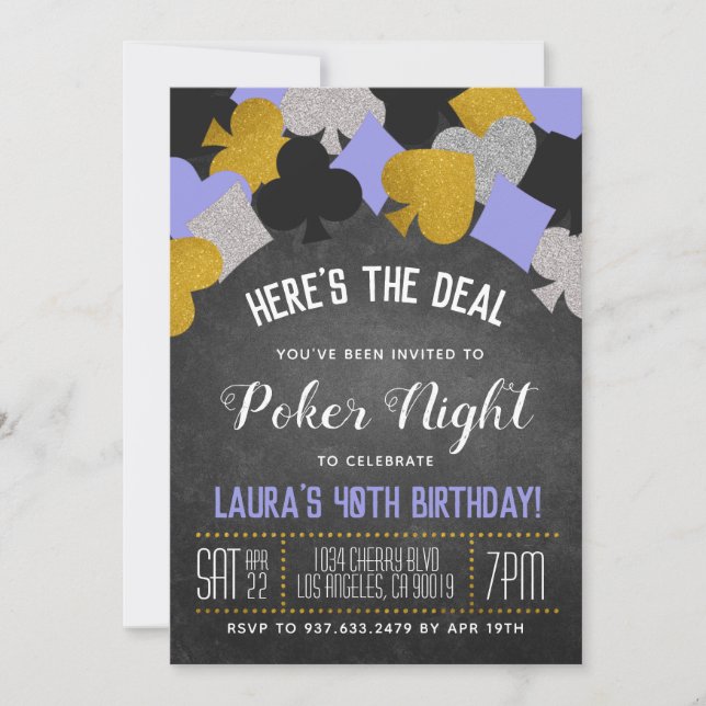 Casino Poker Invitation (Front)