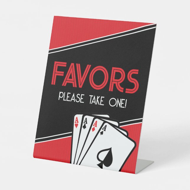 Casino Poker Party Favour Sign (Front)