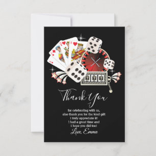 casino, poker thank you card