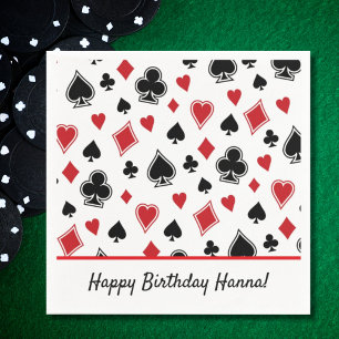 Casino Poker Theme Card Shark Birthday Napkin