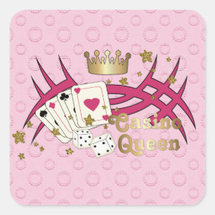 Casino Queen Square Sticker