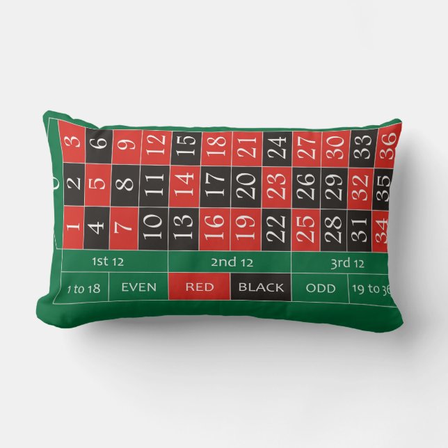 casino roulette table layout pillow (Front)