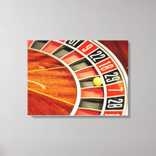 casino roulette wheel ball number 29 gambling canvas print