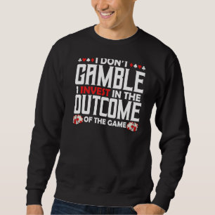 Casino Slot Machine Card Poker Chips Gambler Gambl Sweatshirt