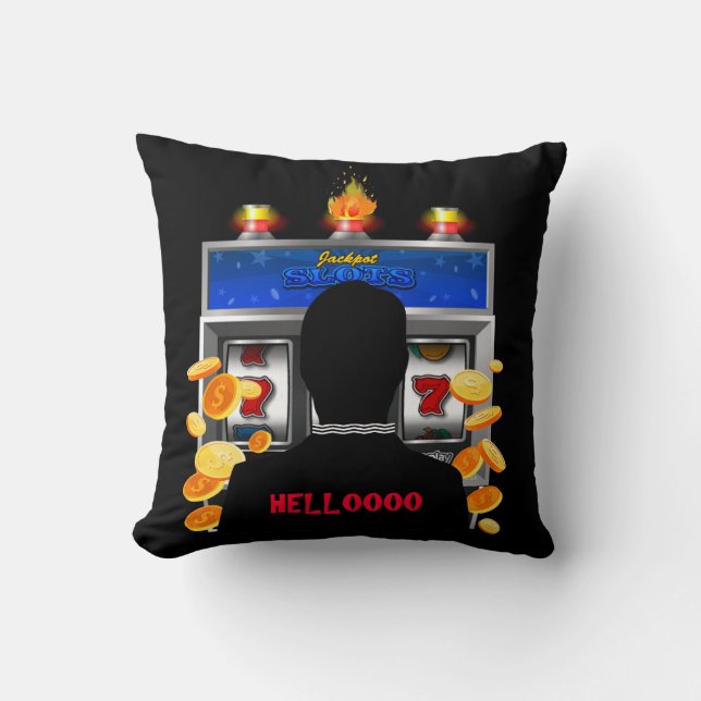 Casino Slot Machine Gambling Jackpot Payout Cushion (Front)