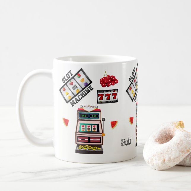 Casino Slot Machine Mug (With Donut)