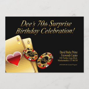 Casino Style Party ASK ME TO PUT NAMES IN CHIPS Invitation