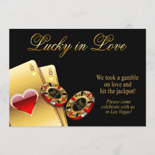 Casino Style Wedding (PJ) ASK FOR NAMES IN CHIPS Invitation