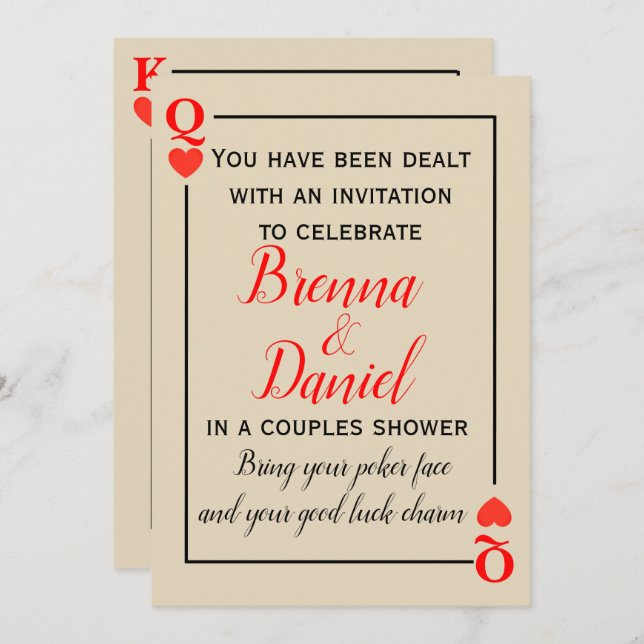 Casino Theme Invitation (Front/Back)