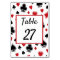 Casino Theme Las Vegas Wedding Table Number