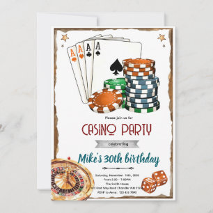 Casino theme party Invitation