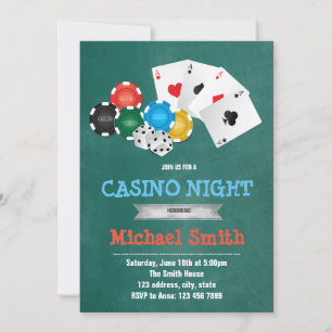 Casino theme party invitation