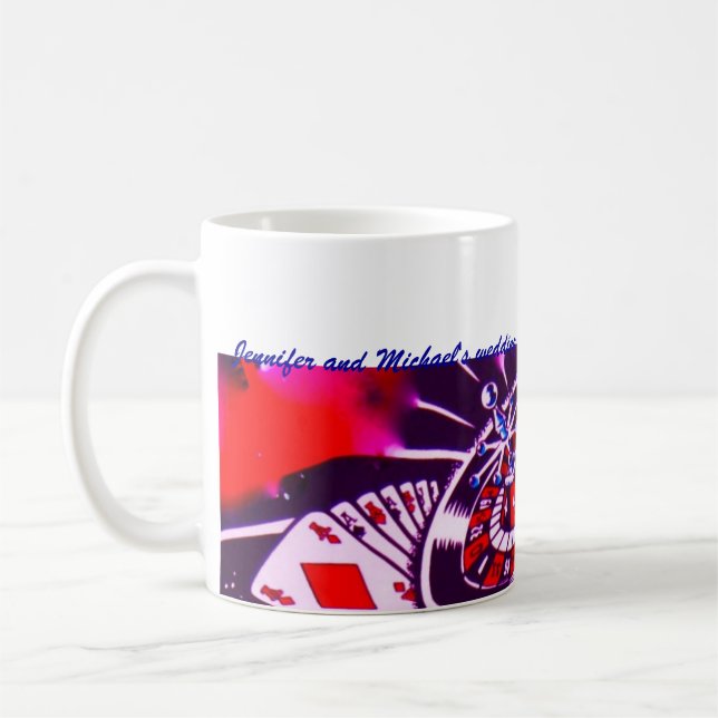 Casino Theme Purple Passion Souvenir Coffee Mug (Left)