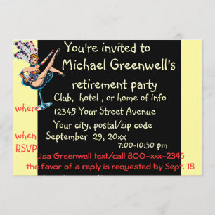 Casino Theme Retirement Party Invitation