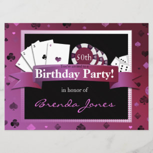 Casino- Vegas style Birthday invite