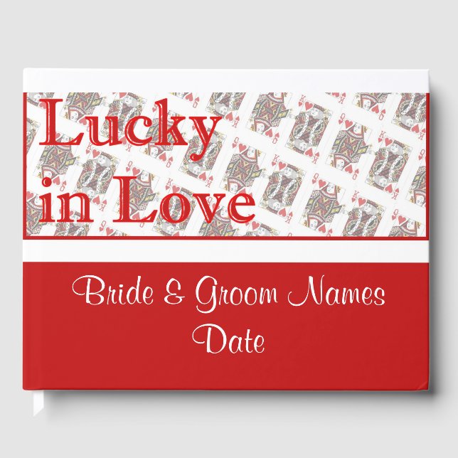 Casino Wedding Guestbook Notebook (Front)