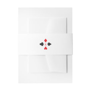 Casino Wedding Monogram Invitation Belly Band