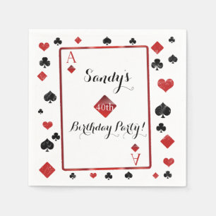 Casio/Vegas style birthday napkins