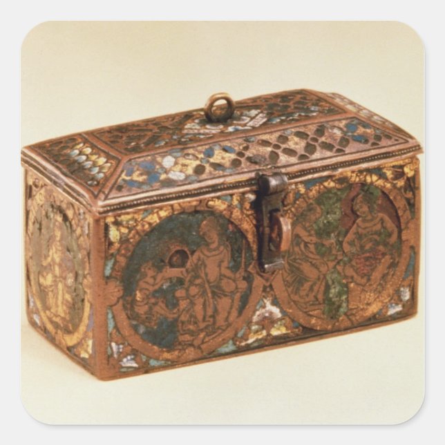 Casket, 13th century square sticker (Front)