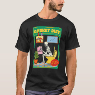 Casket Diet  Vegan Recipes  Skelly's 3 Step Plan T-Shirt