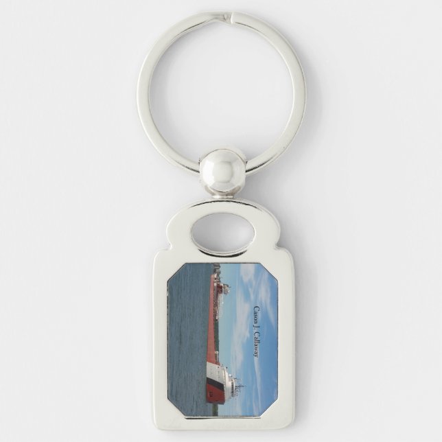Cason J. Callaway metal key chain (Front)