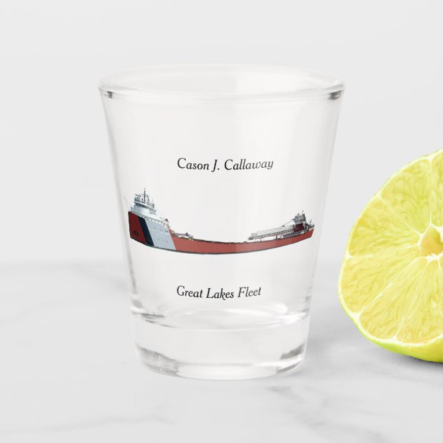 Cason J. Callaway shot glass (Front)