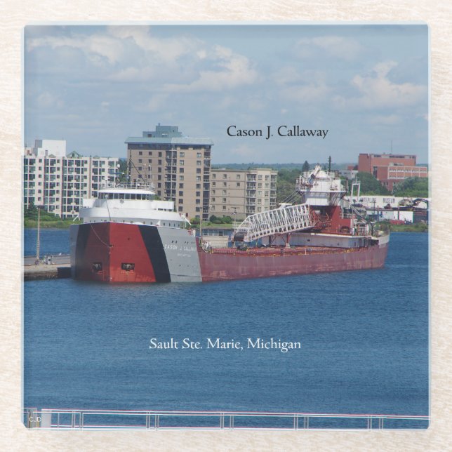 Cason J. Callaway Soo glass coaster (Front)