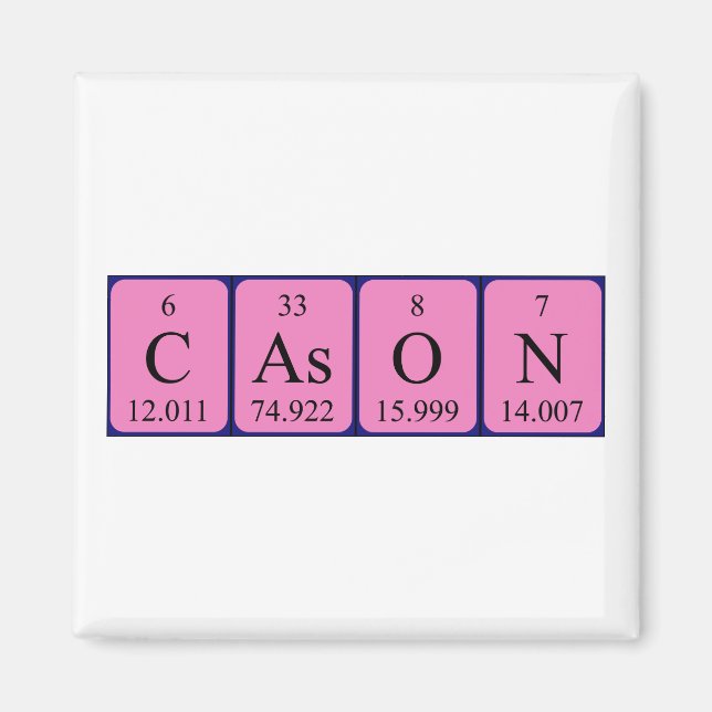 Cason periodic table name magnet (Front)
