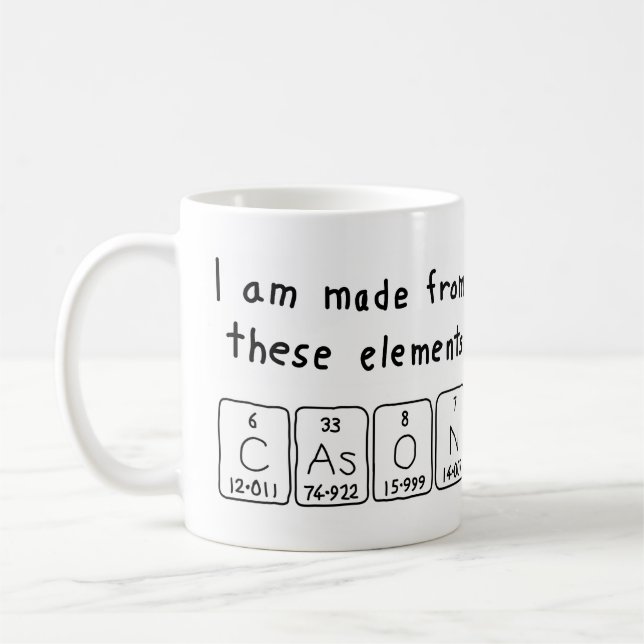Cason periodic table name mug (Left)