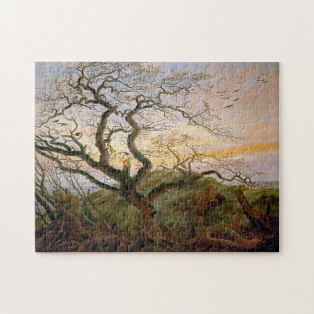 Caspar David Friedrich 'Crow Tree' famous painting Jigsaw Puzzle (Horizontal)