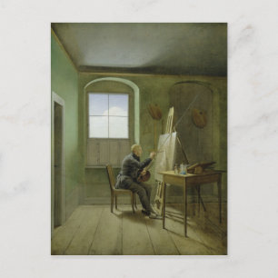 Caspar David Friedrich  in his studio, 1811 Postcard