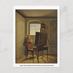 Caspar David Friedrich In His Studio Postcard