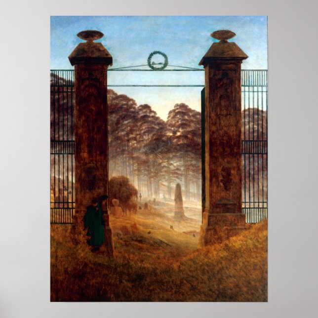 Caspar David Friedrich The Cemetery Poster (Front)