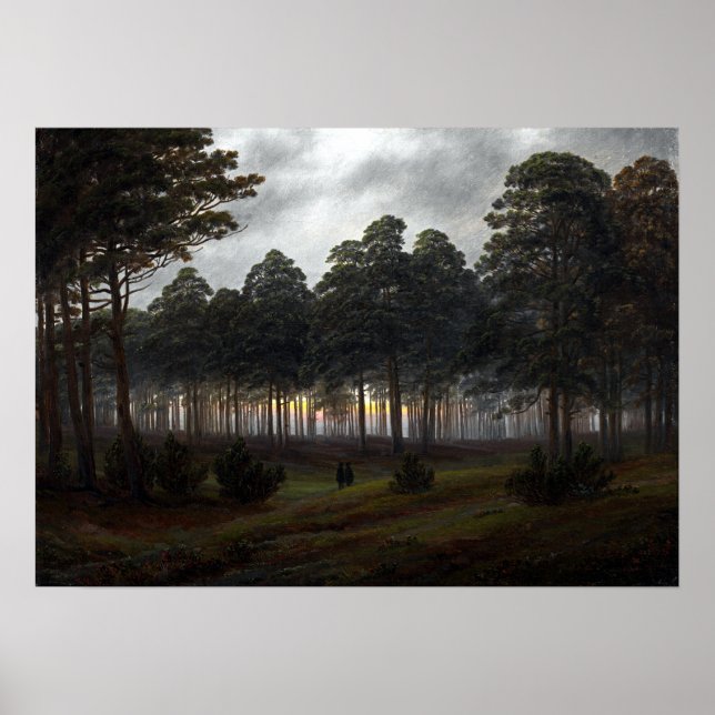 Caspar David Friedrich The Time of Day The Evening Poster (Front)