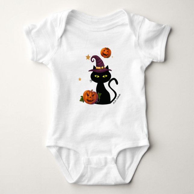 Casper's First Halloween One Piece Outfit Baby Bodysuit (Front)