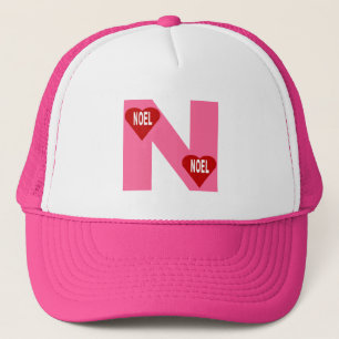 Casquette Trucker blanc/rose  NOEL Hat