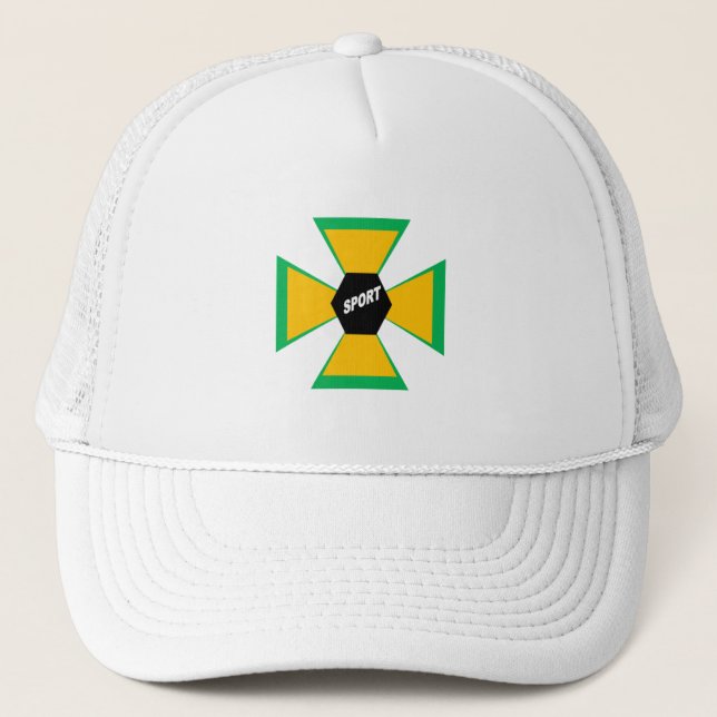 Casquette Trucker blanche  BRAZIL  SPORT Trucker Hat (Front)