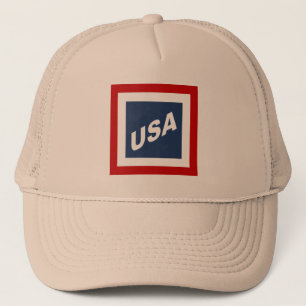 CASQUETTE TRUCKER KAKI DESIGN USA HAT