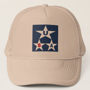 CASQUETTE TRUCKER KAKI NEW DESIGN USA HAT