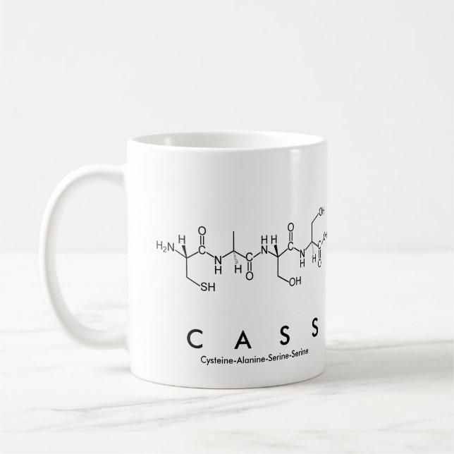 Cass peptide name mug (Left)
