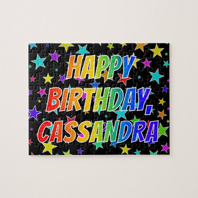"CASSANDRA" First Name, Fun "HAPPY BIRTHDAY" Jigsaw Puzzle (Horizontal)