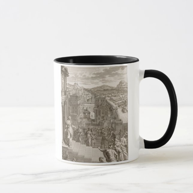 Cassandra Foretells the Trojans Their Fate and is Mug (Right)