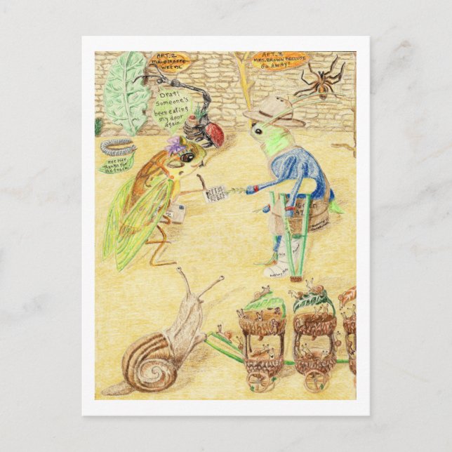 Cassandra Gets Her Mail Postcard (Front)