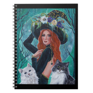 Cassandra Halloween witch by Renee Lavoie Notebook